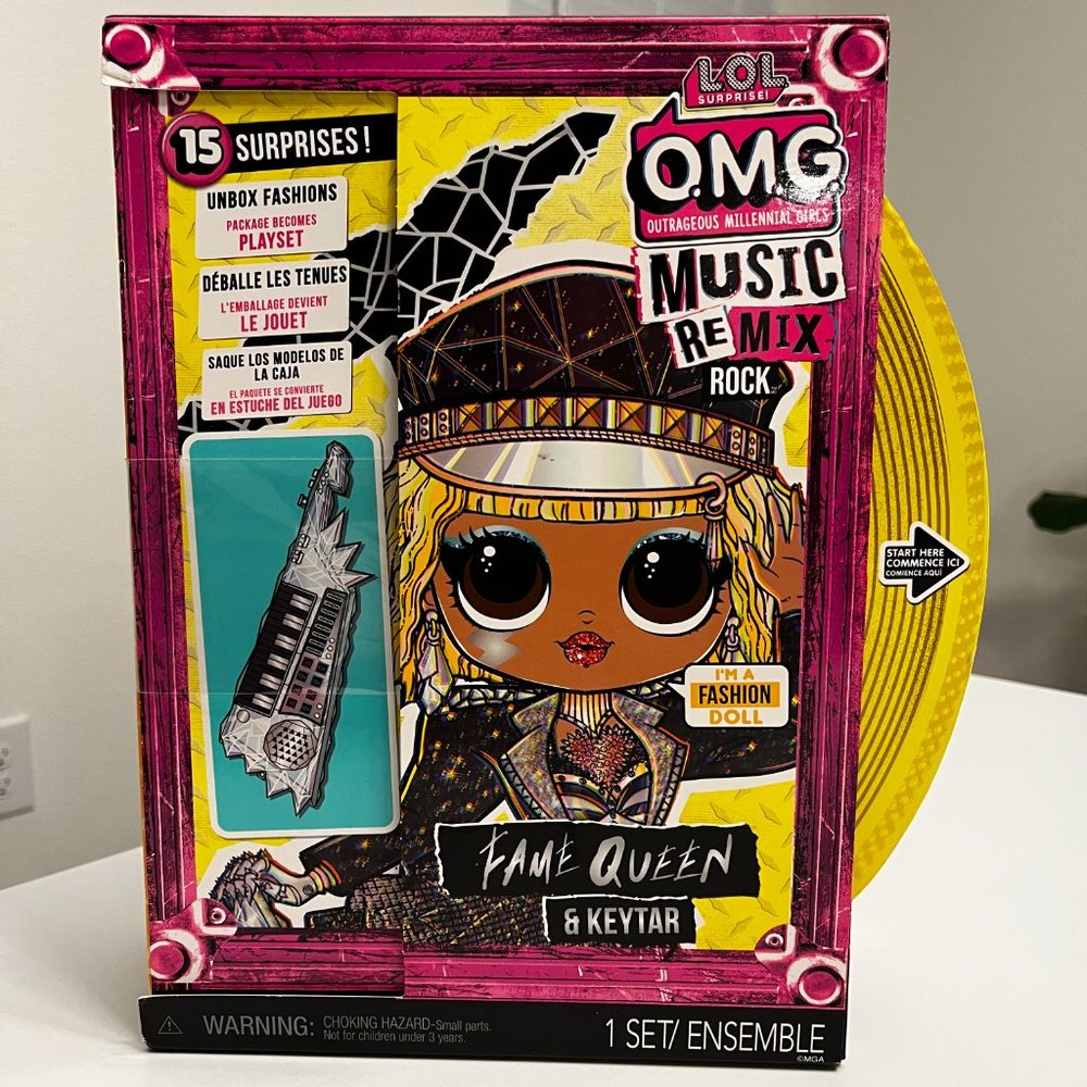 LOL SURPRISE O.M.G. PRESENT SURPRISE FAME QUEEN FASHION DOLL WITH 20 SURPRISES.